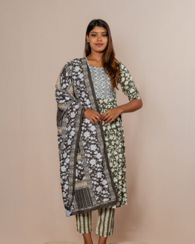 Rifle Green Kurti Set