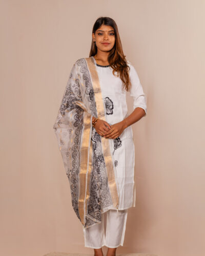 White Colour Chudidhar set