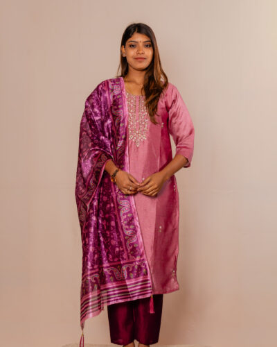 Pastel Pink Chudidhar set