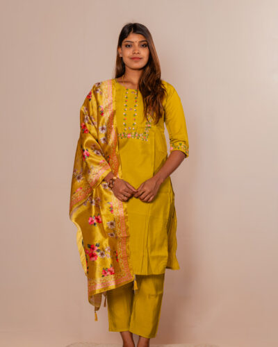 Gold Yellow Chudidhar set