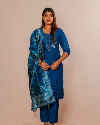 Navy Blue Chudidhar set