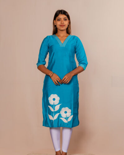 Teal Green Kurti Top