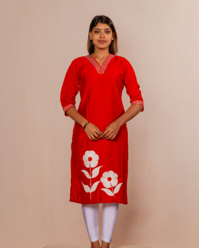 Red Kurti Top
