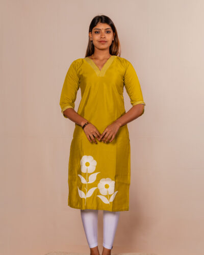Mustard Yellow Kurti set