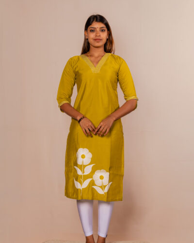 Mustard Yellow Kurti set
