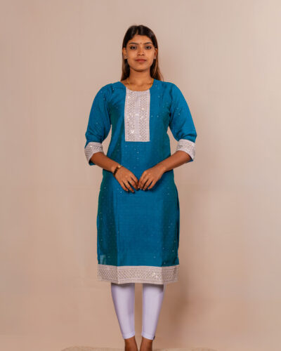 Teal Green Kurti top