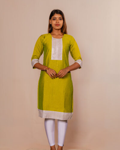 Parrot Green Kurti Top