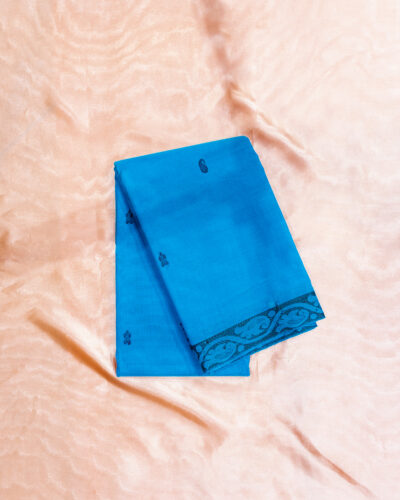 Sky Blue Chettinadu Cotton Saree